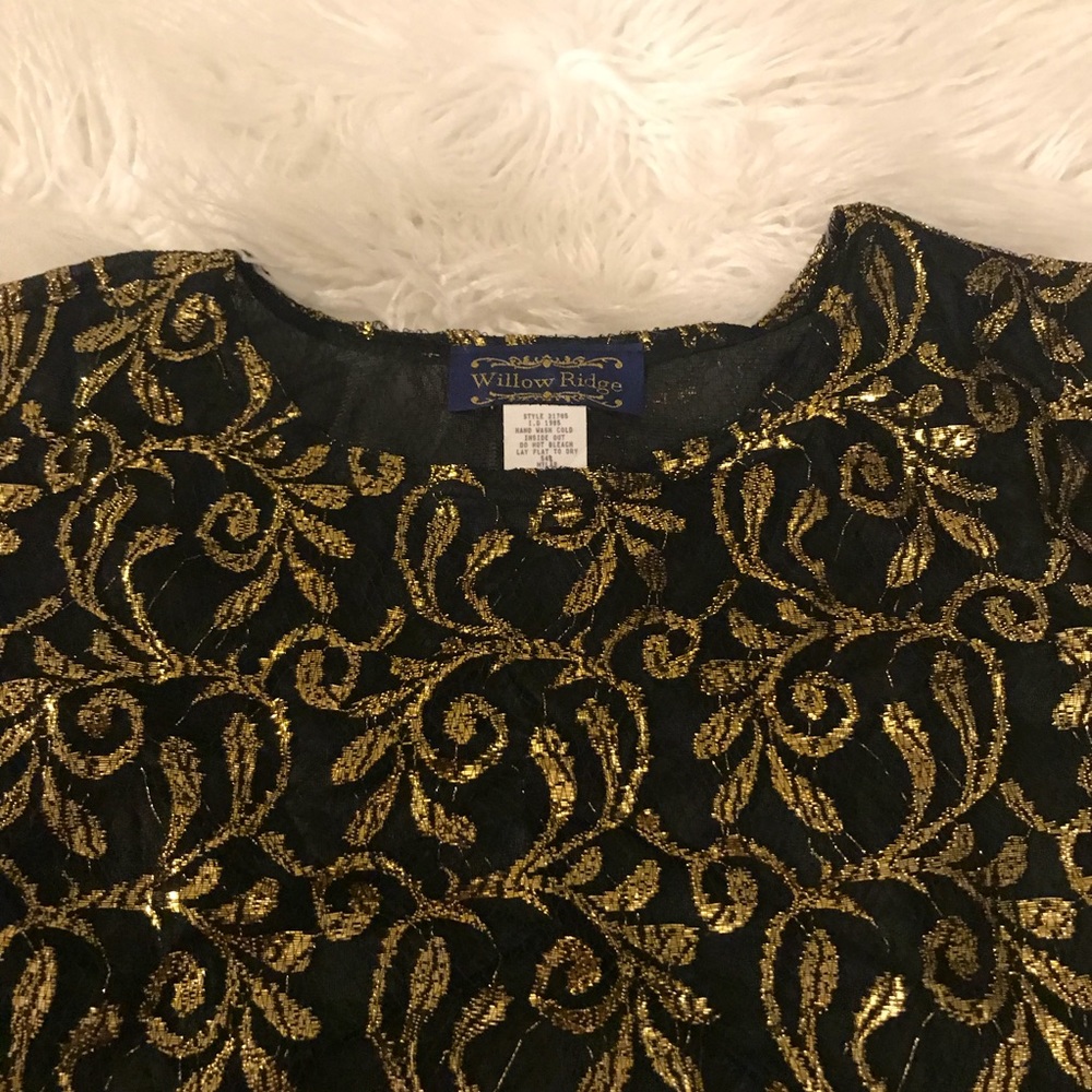 Vintage black & gold top ๐ค๐ - Picture 2 of 3